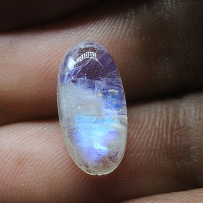 3.5Ct Natural Rainbow Moonstone Oval Cabochon Loose Gemstone