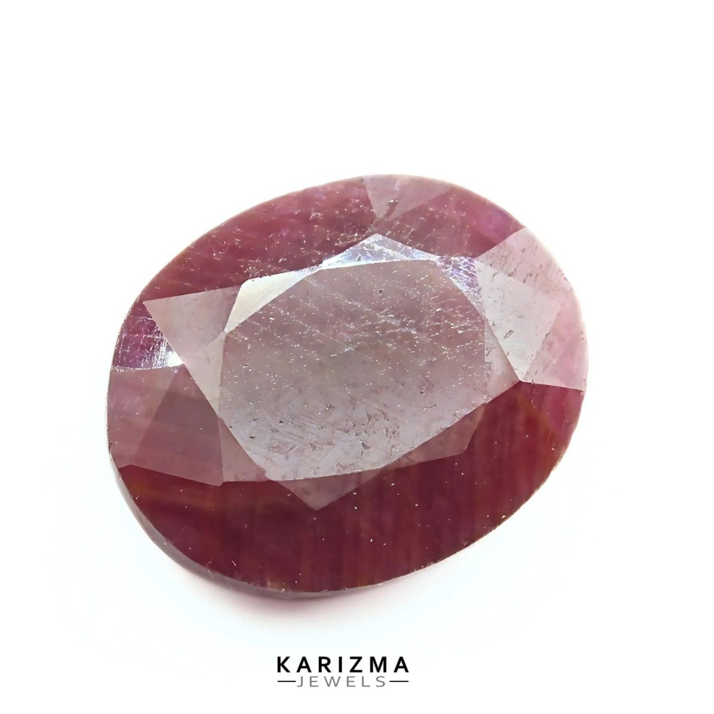 5.9Ct Natural Purplish Red untreated Ruby (Manik) Oval Faceted Gemstone