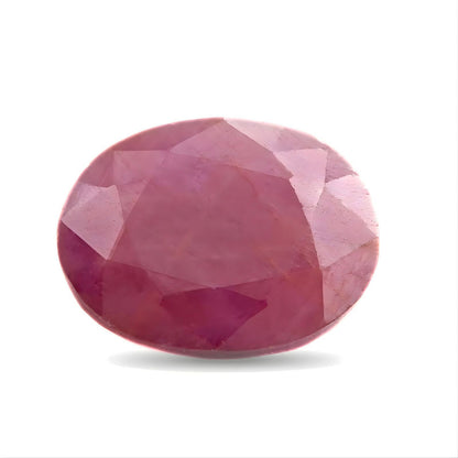 4.2Ct Natural Purplish Red Ruby (Manik) Oval Faceted Gemstone