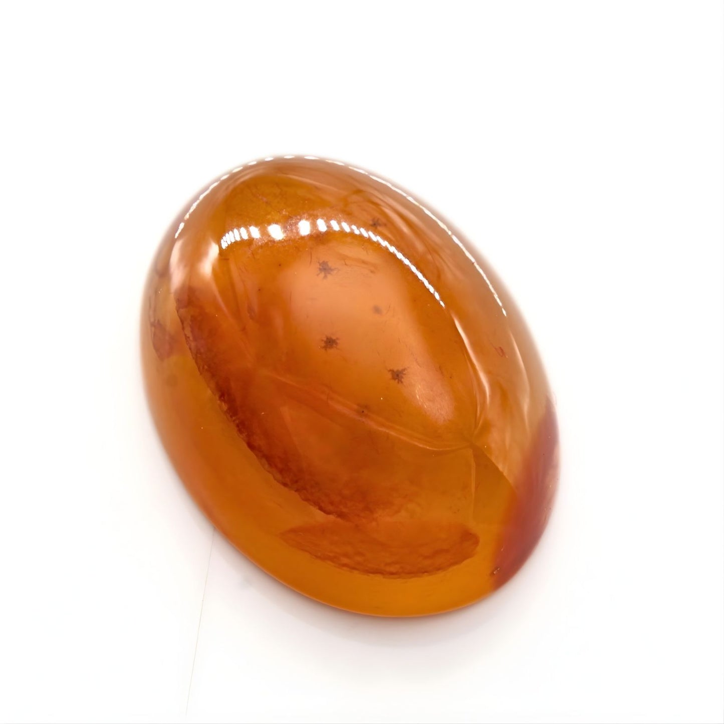12.1Ct Natural Orange Agate (Hakik) Oval Gemstone