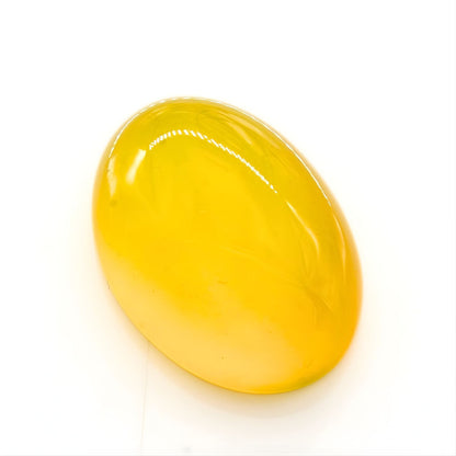 12Ct Natural Yellow Agate (Hakik) Oval Gemstone