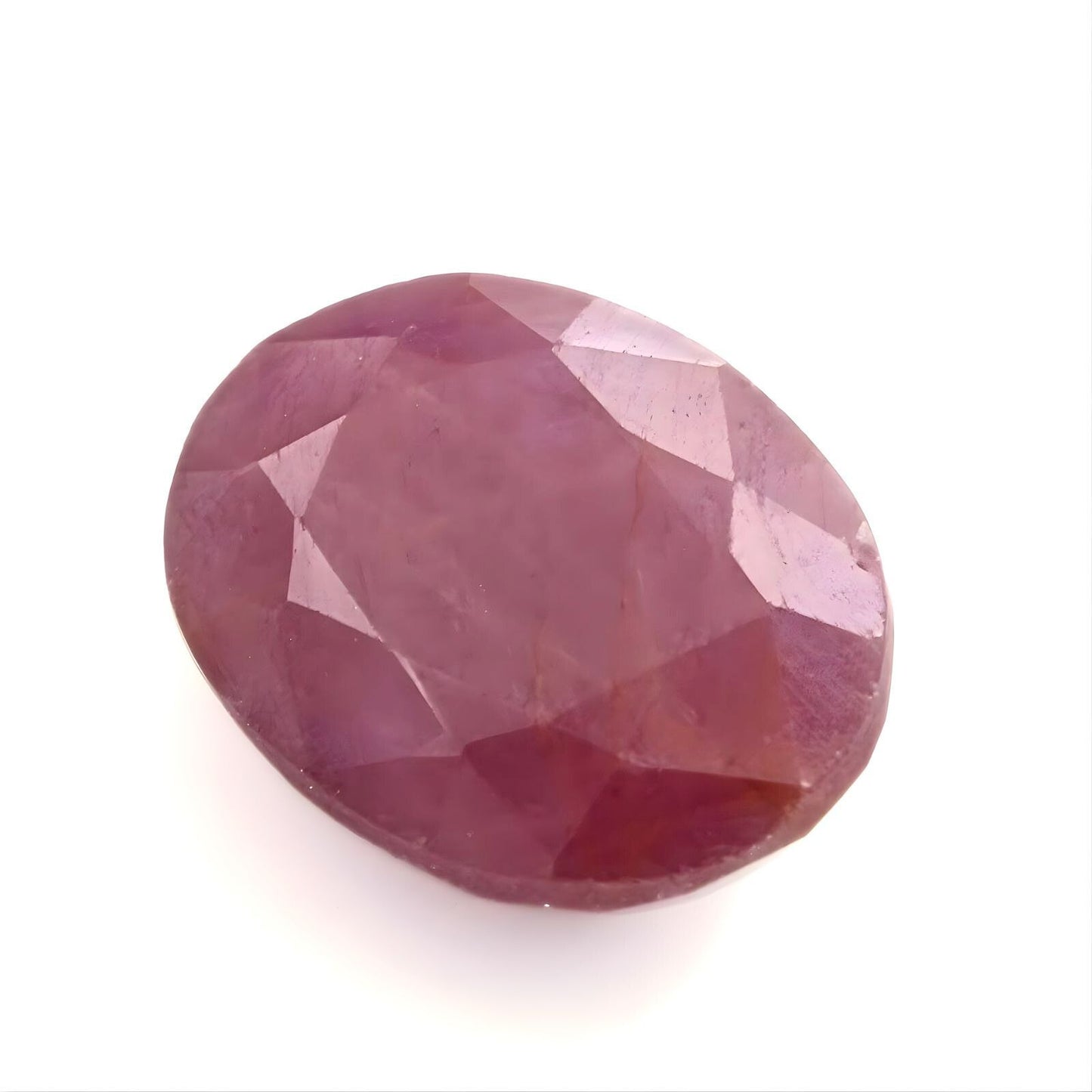 4.2Ct Natural Purplish Red Ruby (Manik) Oval Faceted Gemstone