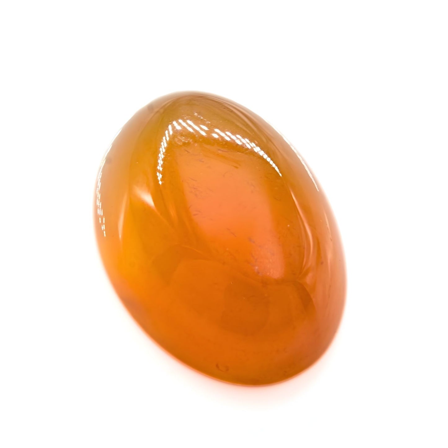 12.4Ct Natural Orange Agate (Hakik) Oval Gemstone
