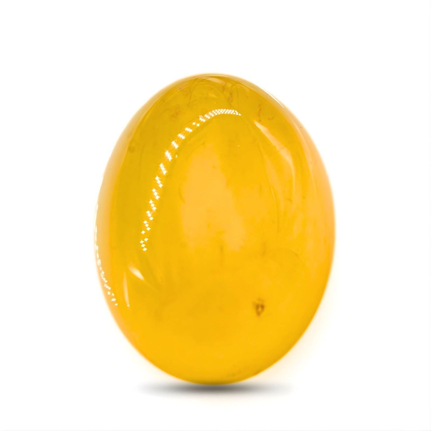 12.6Ct Natural Yellow Agate (Hakik) Oval Gemstone