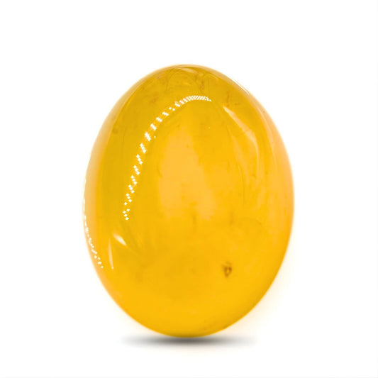 12.6Ct Natural Yellow Agate (Hakik) Oval Gemstone