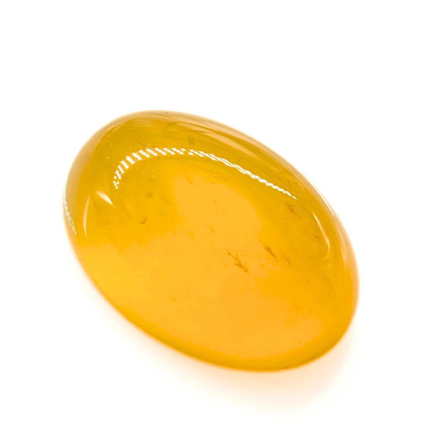 12.6Ct Natural Yellow Agate (Hakik) Oval Gemstone