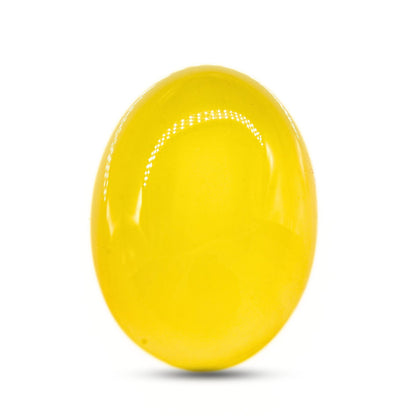 12Ct Natural Yellow Agate (Hakik) Oval Gemstone