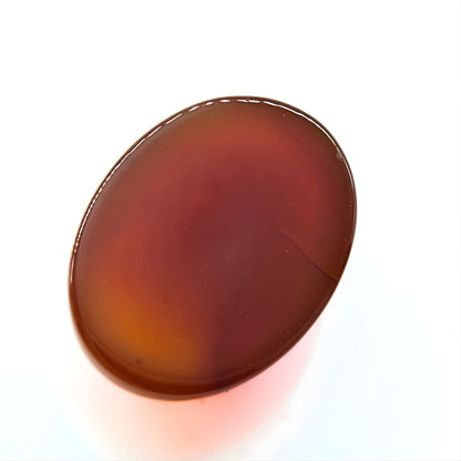 12.7Ct Natural Orange Agate (Hakik) Oval Gemstone