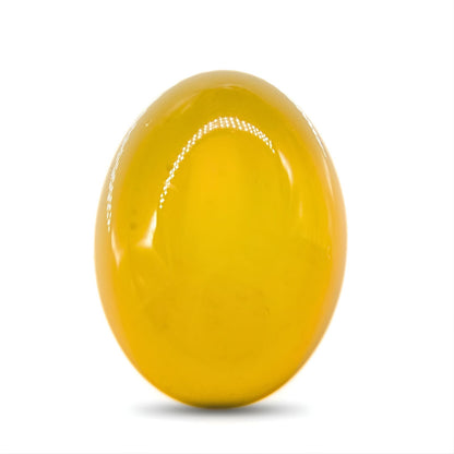 13.1Ct Natural Yellow Agate (Hakik) Oval Gemstone