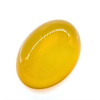 13.1Ct Natural Yellow Agate (Hakik) Oval Gemstone