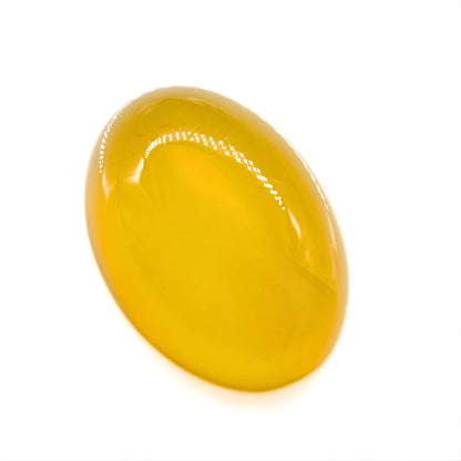13.1Ct Natural Yellow Agate (Hakik) Oval Gemstone