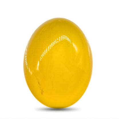 12.2Ct Natural Yellow Agate (Hakik) Oval Gemstone