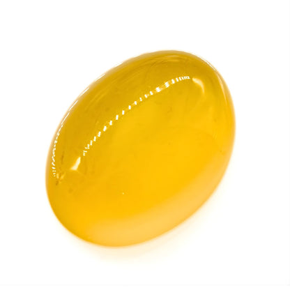 12.2Ct Natural Yellow Agate (Hakik) Oval Gemstone