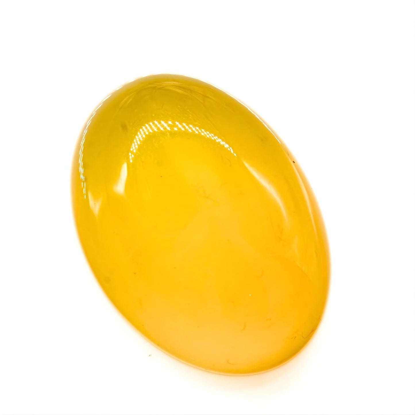12.2Ct Natural Yellow Agate (Hakik) Oval Gemstone