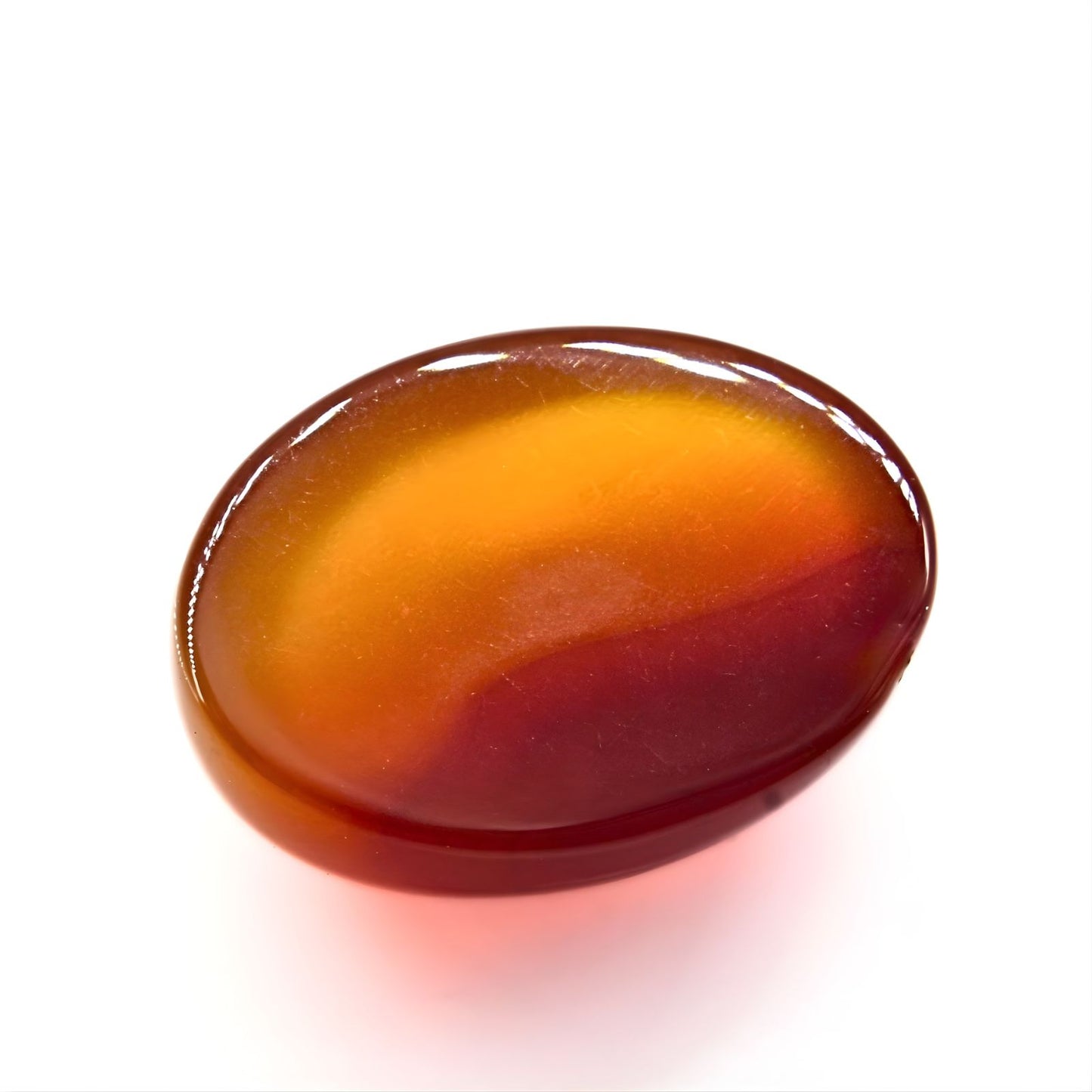 11.5Ct Natural Orange Agate (Hakik) Oval Gemstone