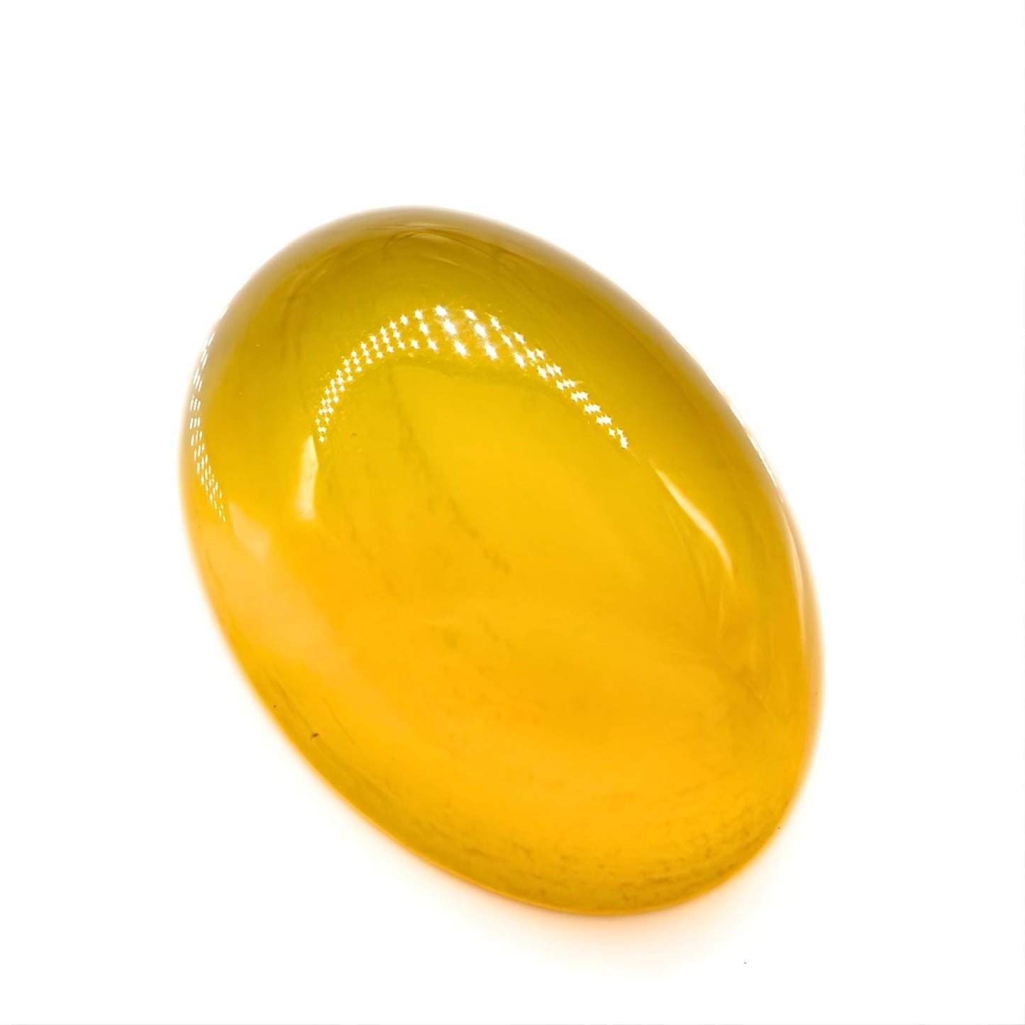 12.5Ct Natural Yellow Agate (Hakik) Oval Gemstone