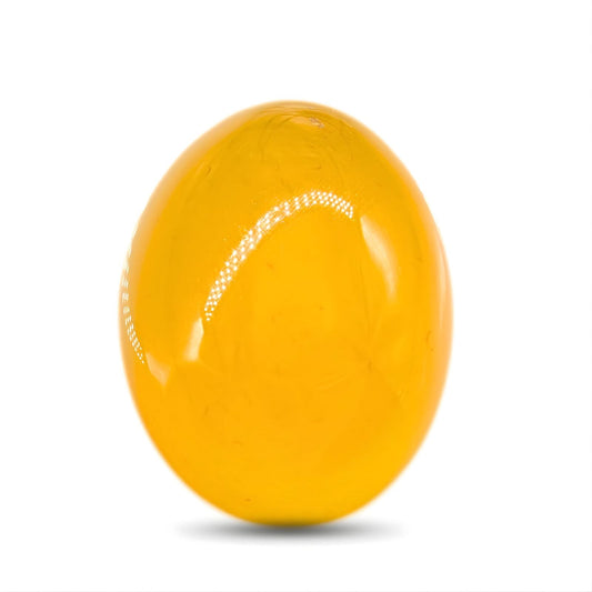 12.4Ct Natural Yellow Agate (Hakik) Oval Gemstone