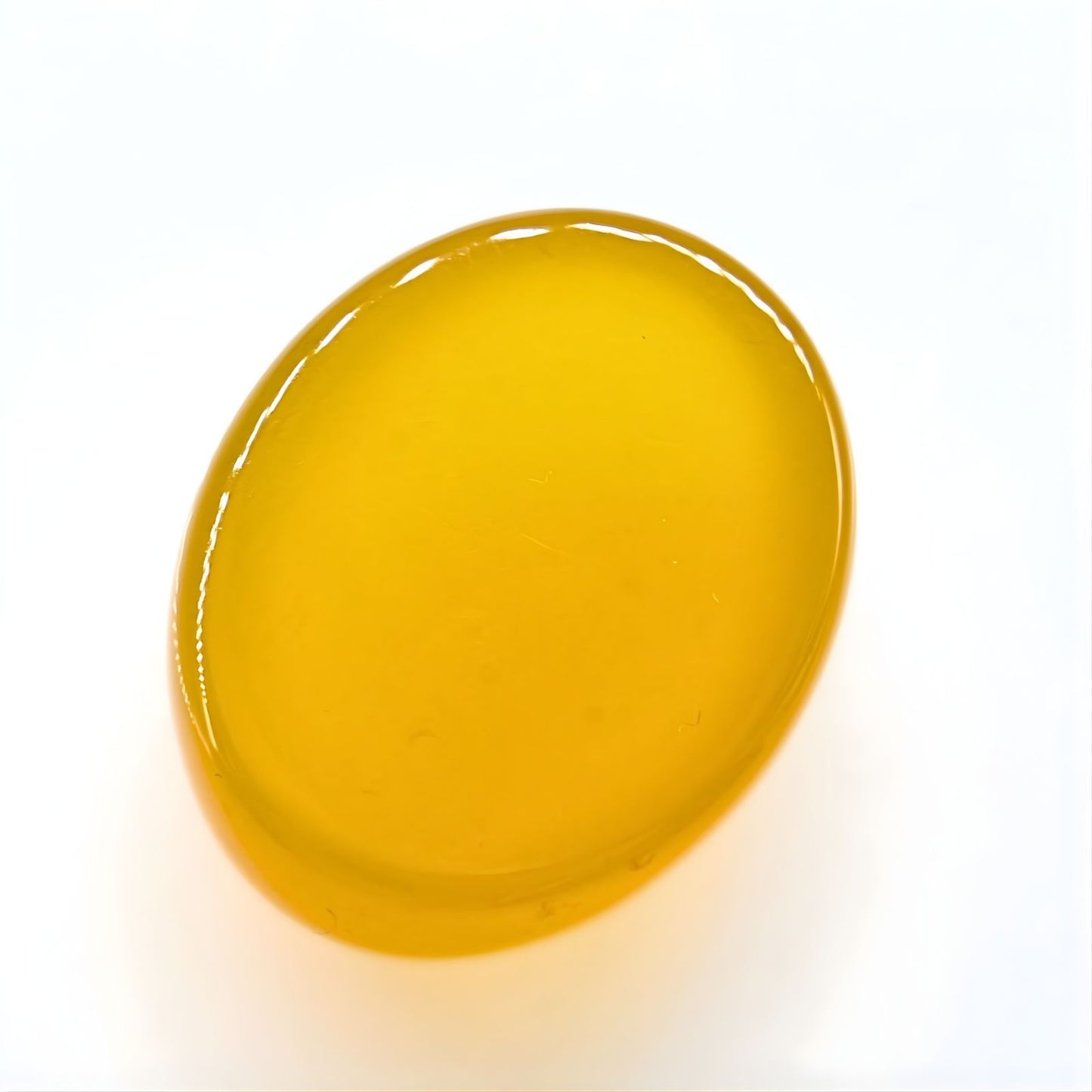 12.4Ct Natural Yellow Agate (Hakik) Oval Gemstone