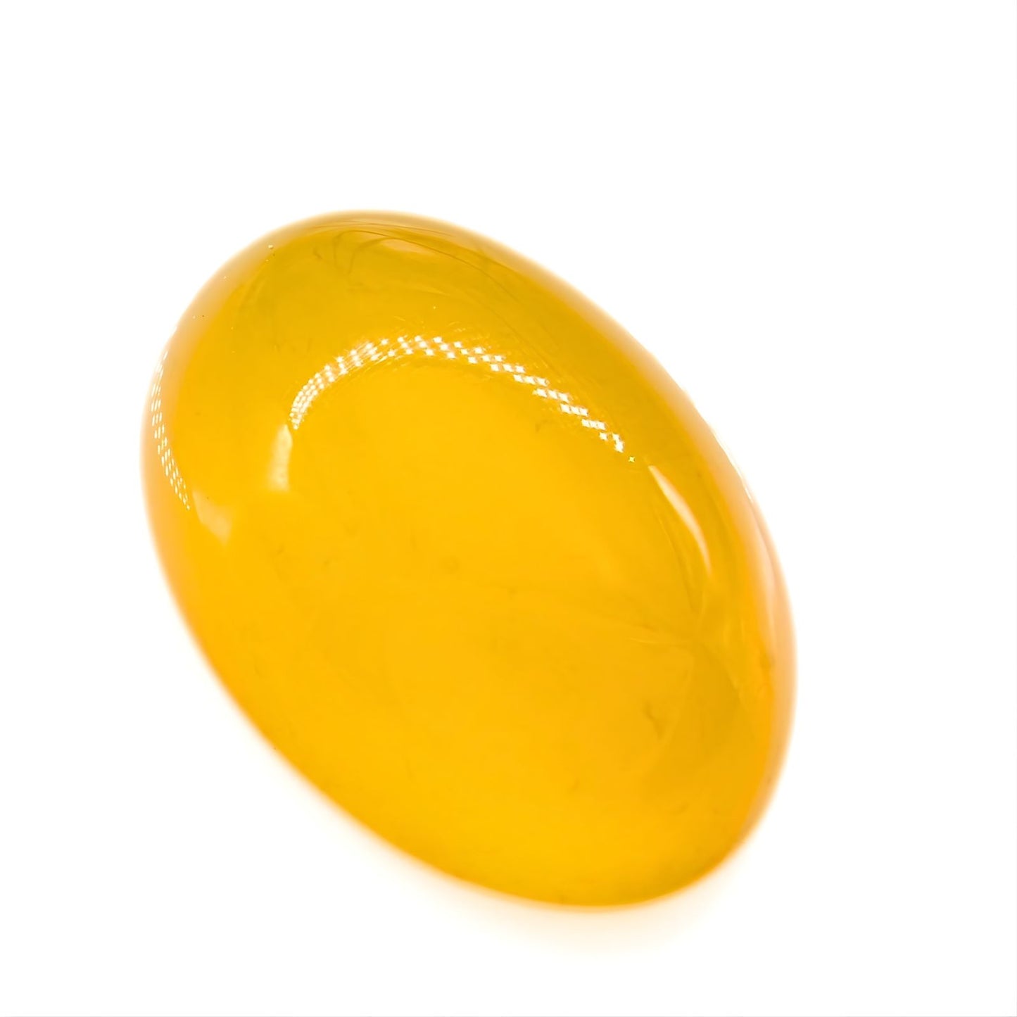 12.7Ct Natural Yellow Agate (Hakik) Oval Gemstone
