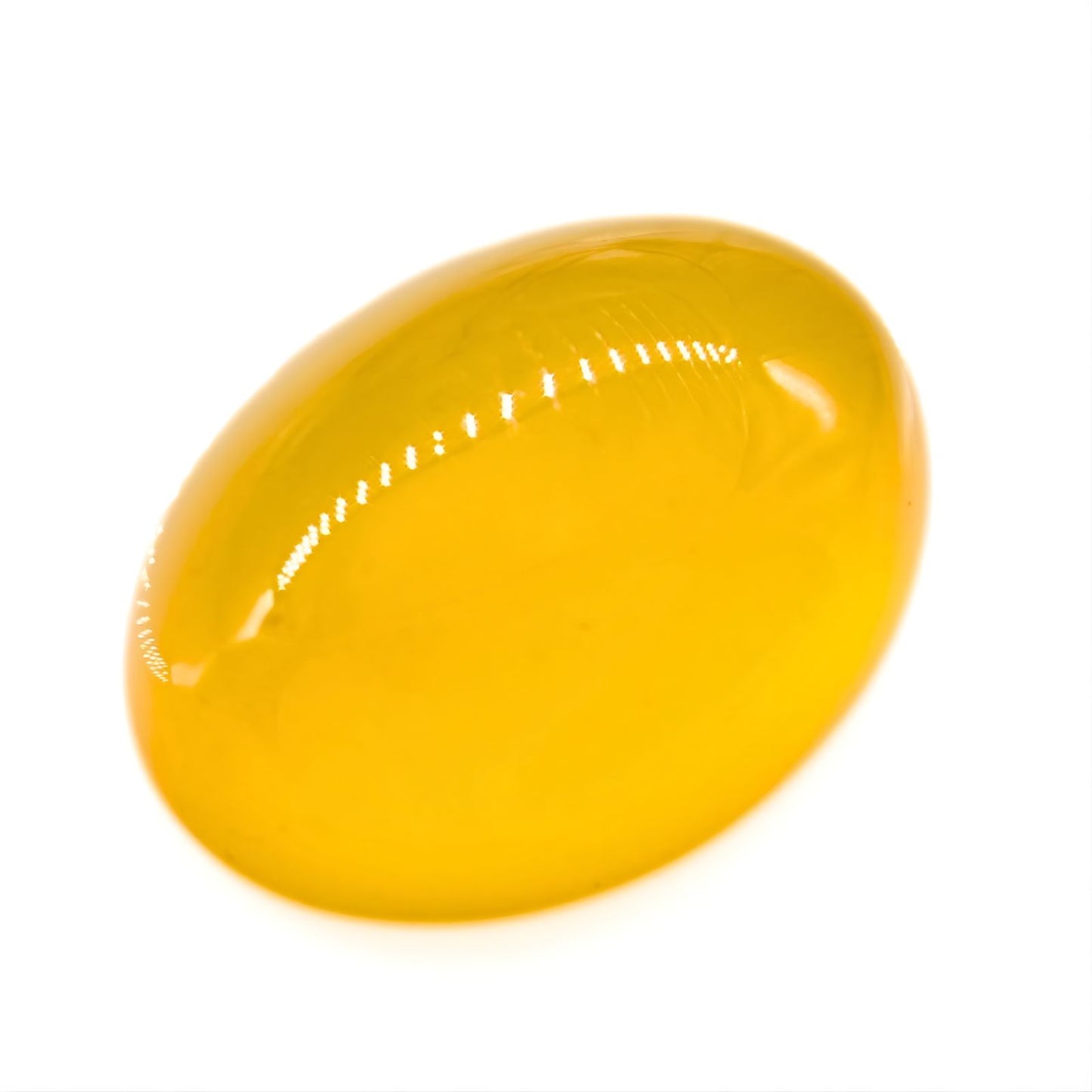 12.7Ct Natural Yellow Agate (Hakik) Oval Gemstone