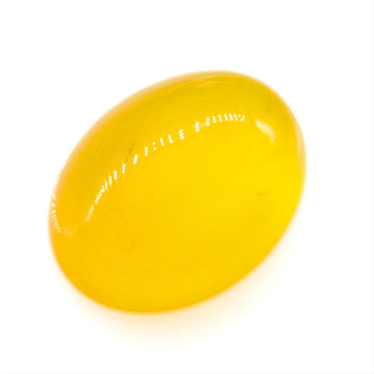 12.9Ct Natural Yellow Agate (Hakik) Oval Gemstone