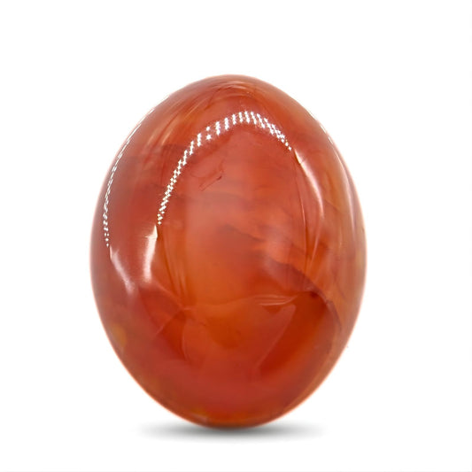 12.4Ct Natural Orange Agate (Hakik) Oval Gemstone