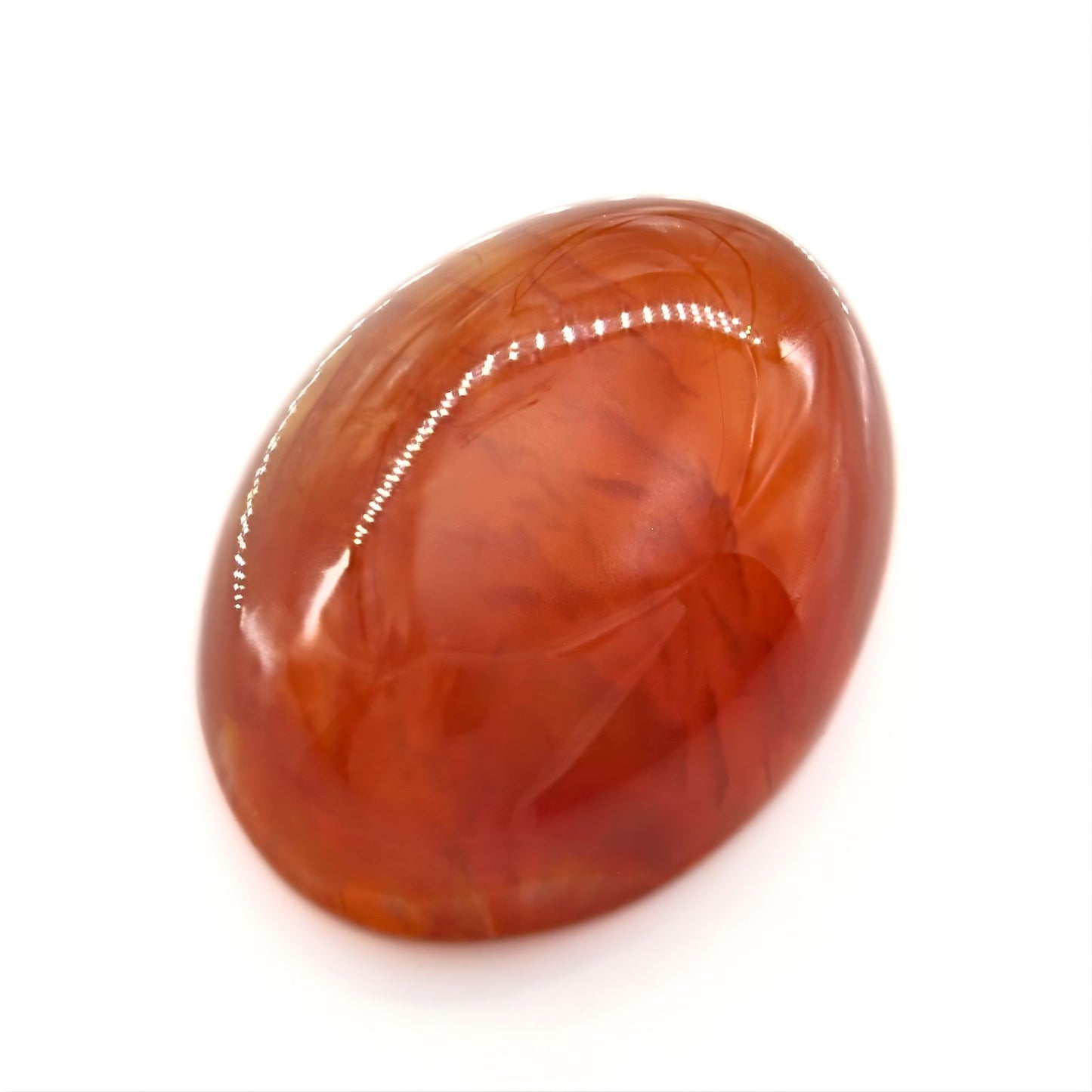 12.4Ct Natural Orange Agate (Hakik) Oval Gemstone