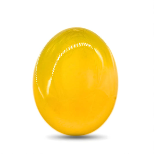 12.1Ct Natural Yellow Agate (Hakik) Oval Gemstone