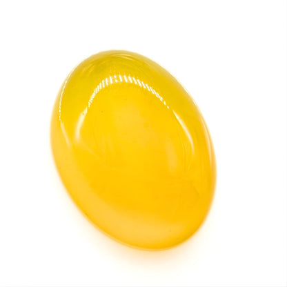 12.1Ct Natural Yellow Agate (Hakik) Oval Gemstone