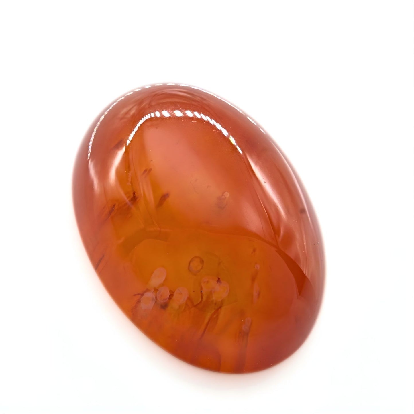 12.5Ct Natural Orange Agate (Hakik) Oval Gemstone