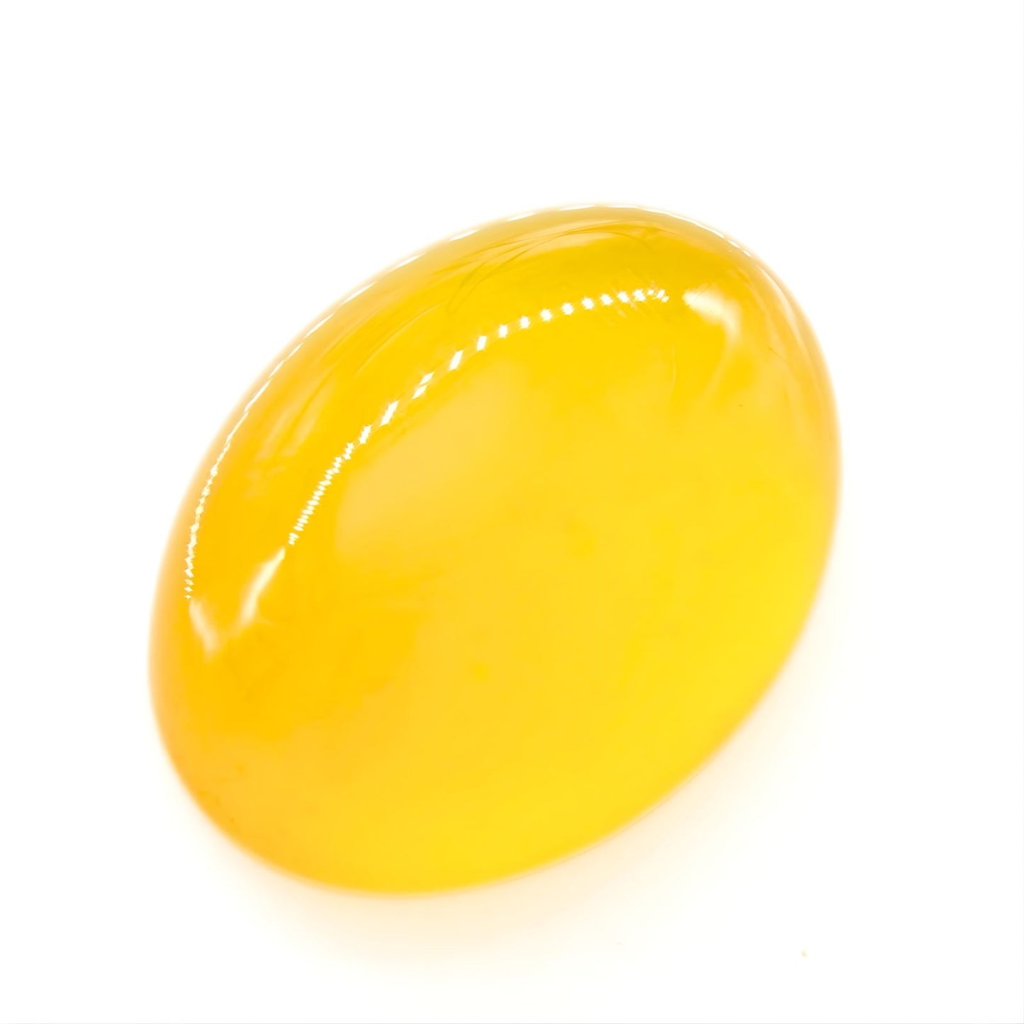 12.3Ct Natural Yellow Agate (Hakik) Oval Gemstone