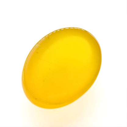 12.3Ct Natural Yellow Agate (Hakik) Oval Gemstone