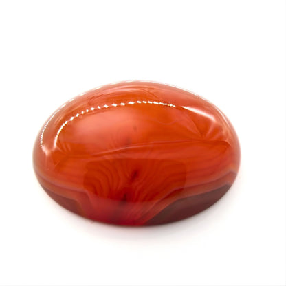 12.3Ct Natural Orange Agate (Hakik) Oval Gemstone