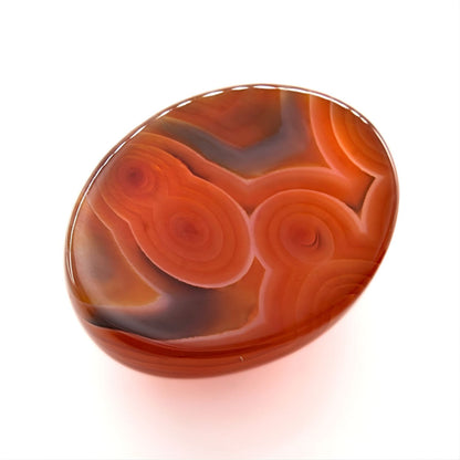 12.3Ct Natural Orange Agate (Hakik) Oval Gemstone