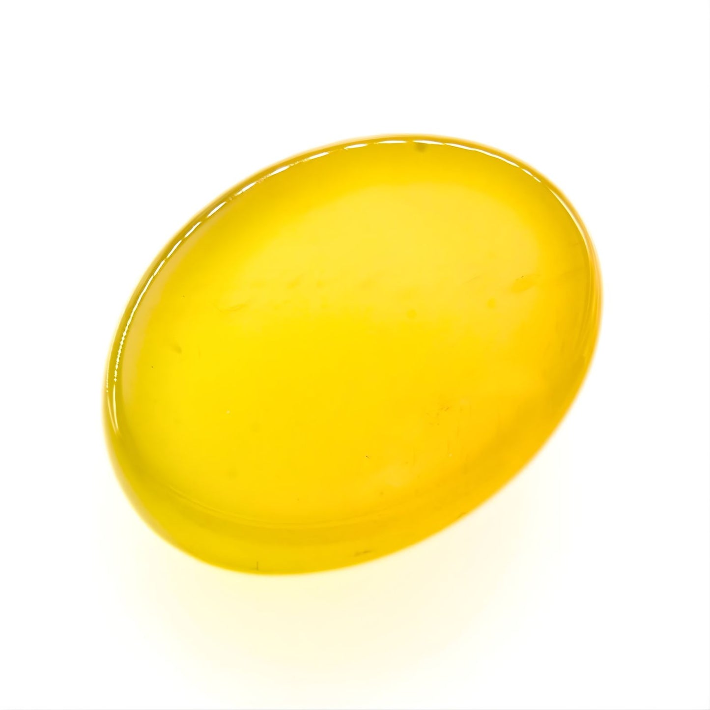 12.7Ct Natural Yellow Agate (Hakik) Oval Gemstone