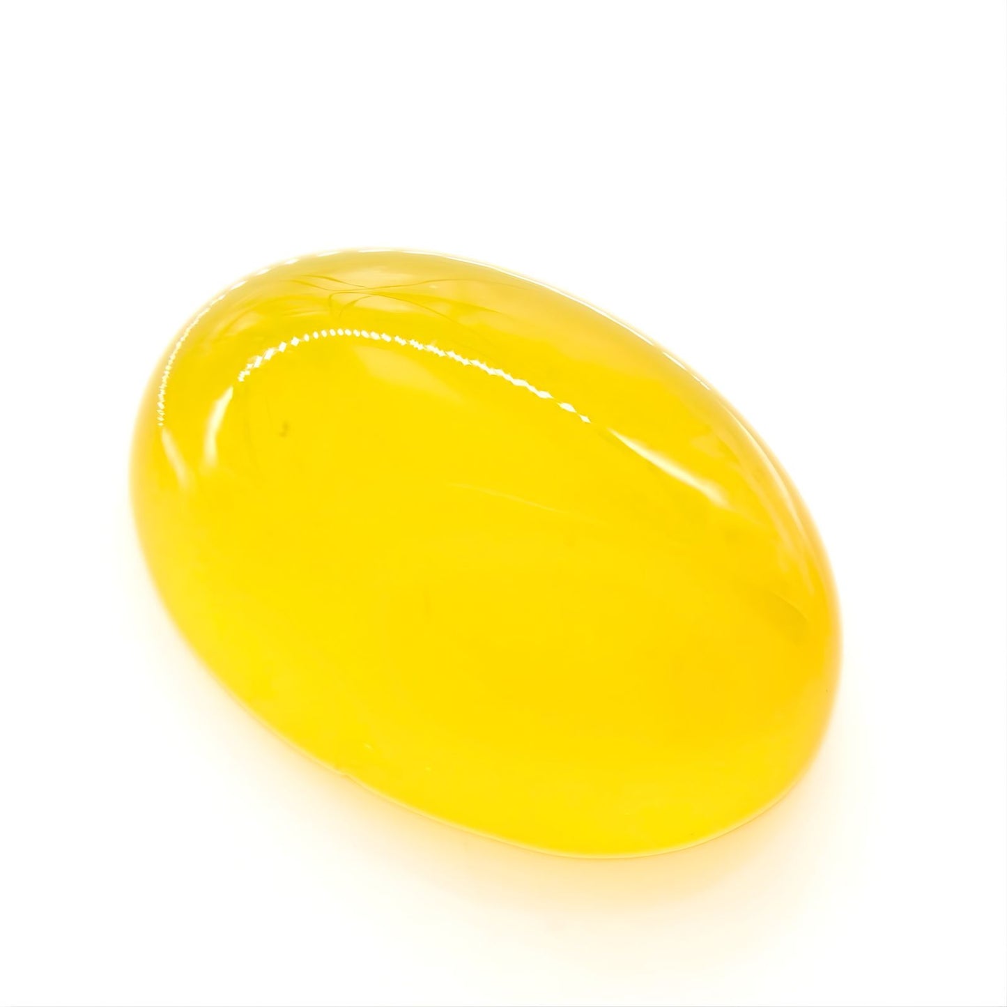 12.6Ct Natural Yellow Agate (Hakik) Oval Gemstone
