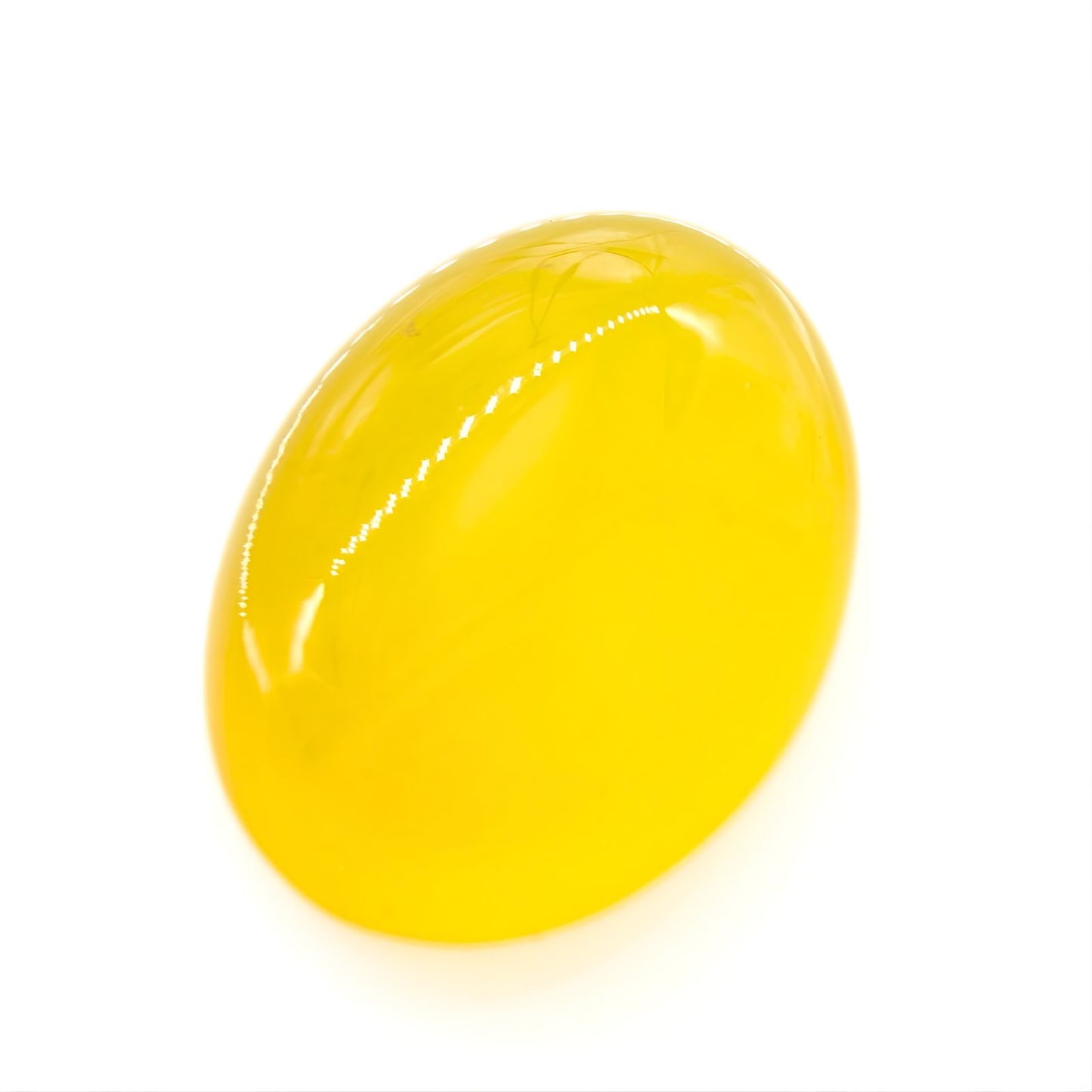 12.6Ct Natural Yellow Agate (Hakik) Oval Gemstone