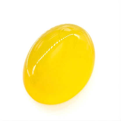 12.6Ct Natural Yellow Agate (Hakik) Oval Gemstone