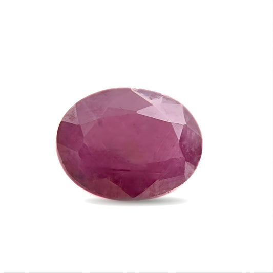 2.5Ct Natural Purplish Red Ruby (Manik) Oval Faceted Gemstone
