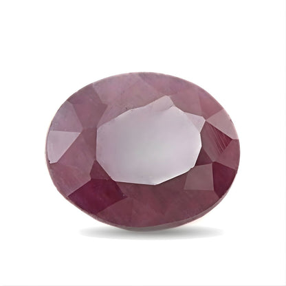 4.2Ct Natural Purplish Red Ruby (Manik) Oval Gemstone