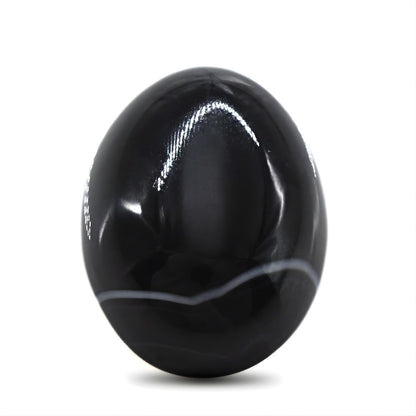 13Ct Natural Black and Grey Sulemani Hakik Oval Gemstone