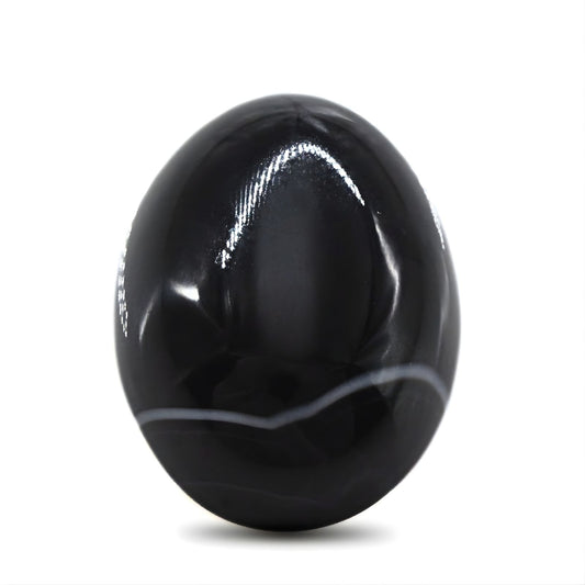 13Ct Natural Black and Grey Sulemani Hakik Oval Gemstone