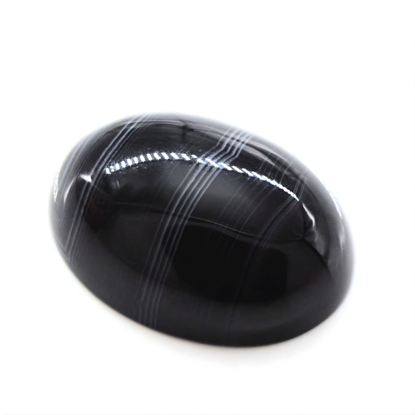 12.5Ct Natural Black and Grey Sulemani Hakik Oval Gemstone