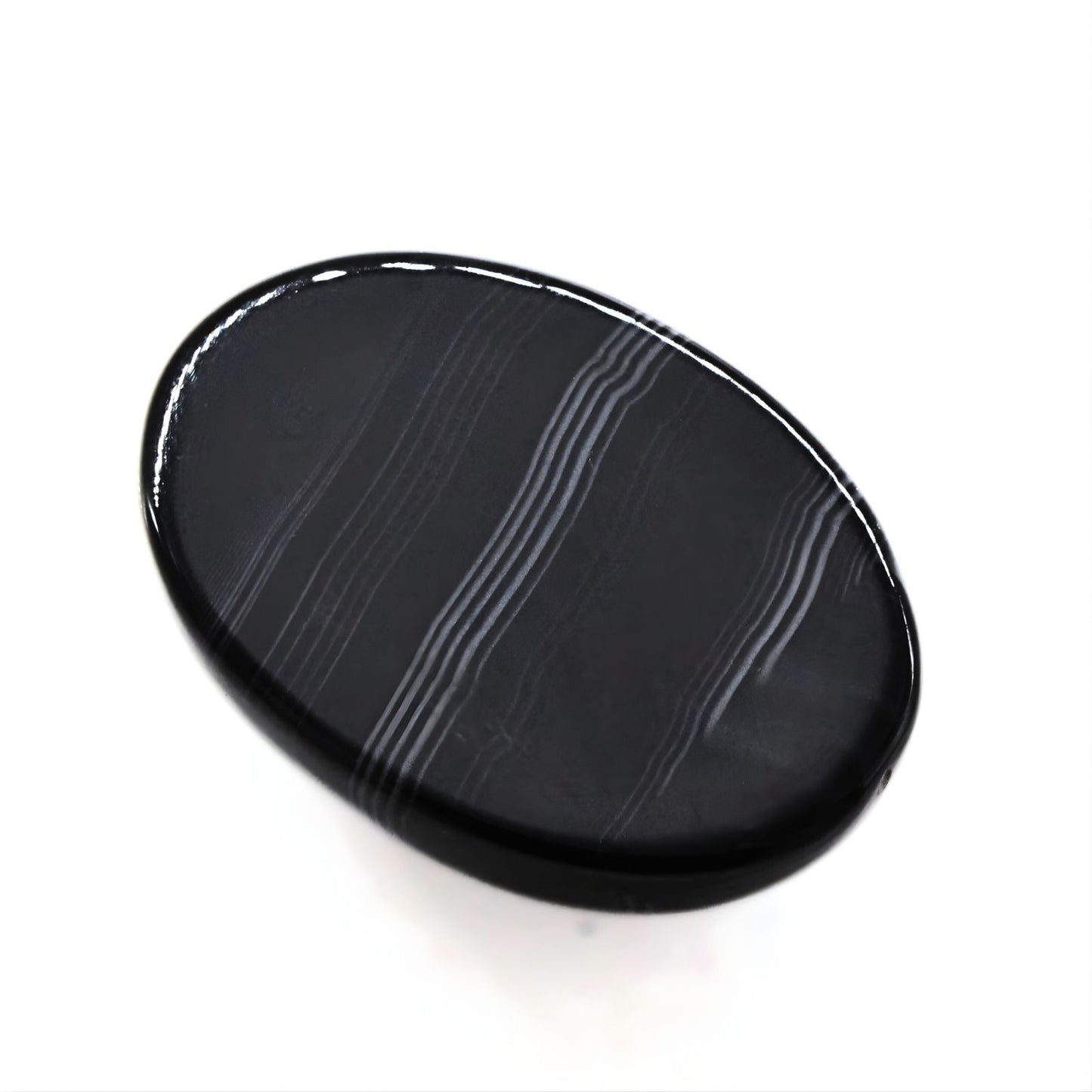 12.5Ct Natural Black and Grey Sulemani Hakik Oval Gemstone