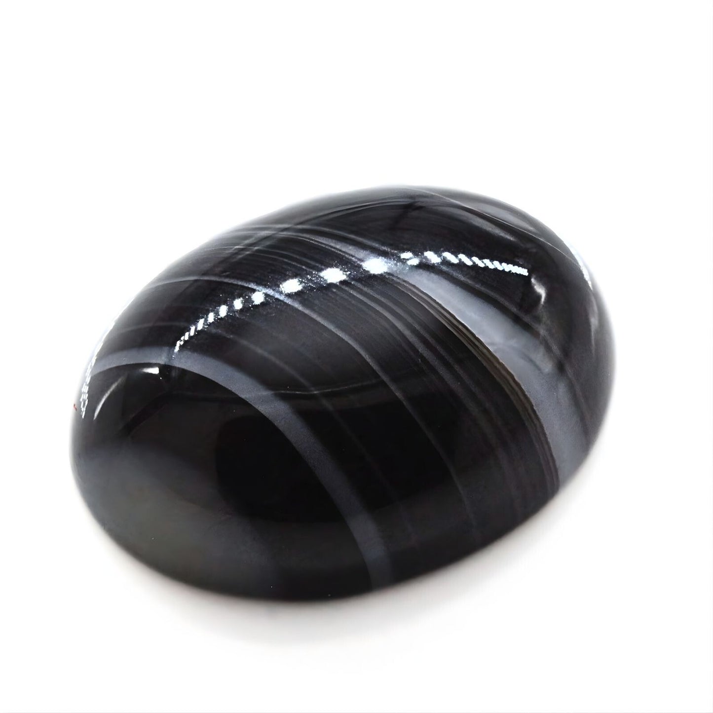 12.8Ct Natural Black and Grey Sulemani Hakik Oval Gemstone