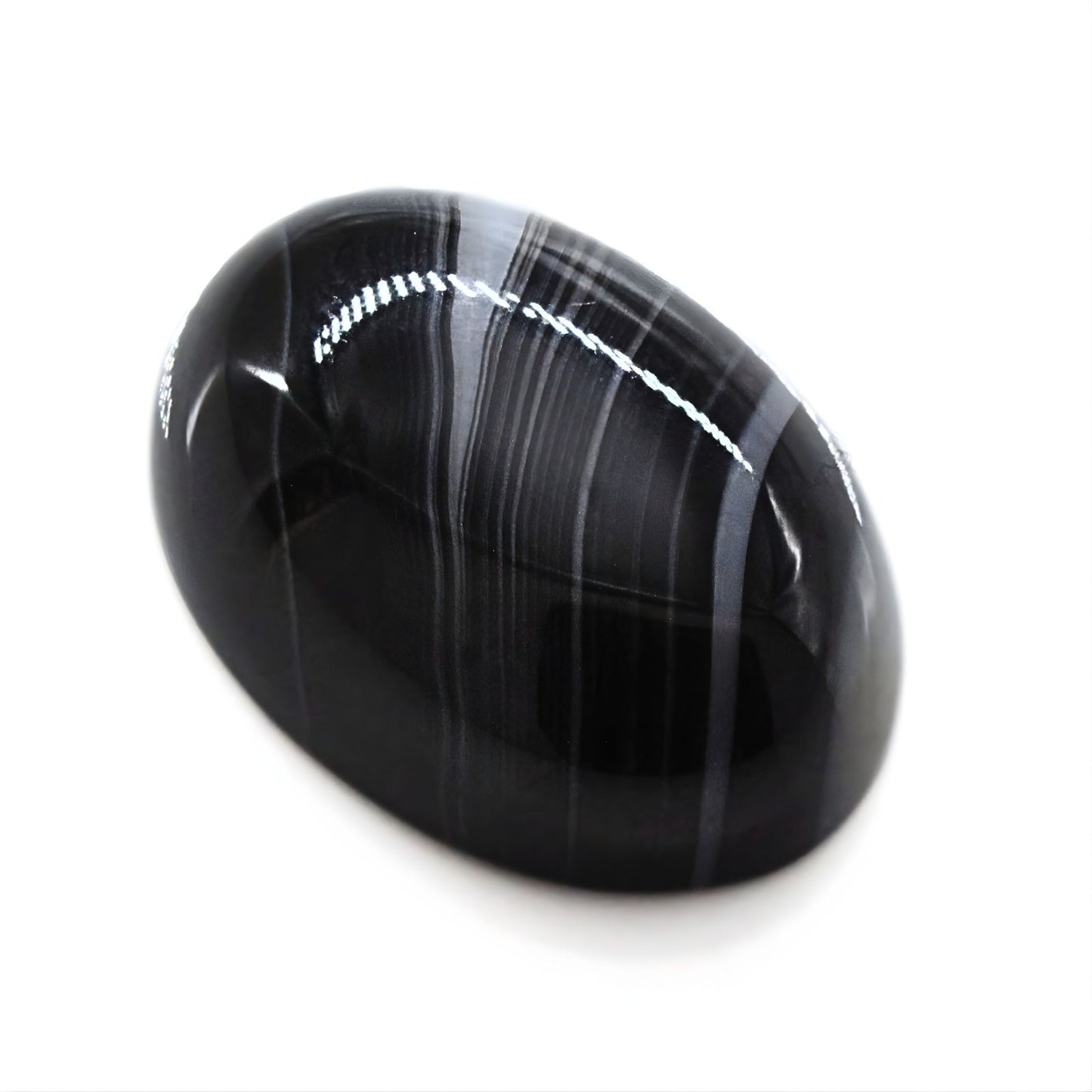 12.8Ct Natural Black and Grey Sulemani Hakik Oval Gemstone