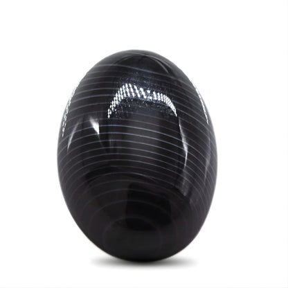 12.7Ct Natural Black and Grey Sulemani Hakik Oval Gemstone