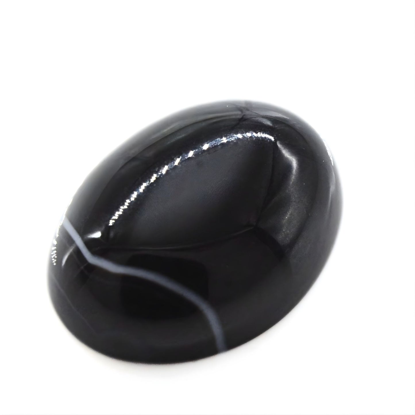 13Ct Natural Black and Grey Sulemani Hakik Oval Gemstone