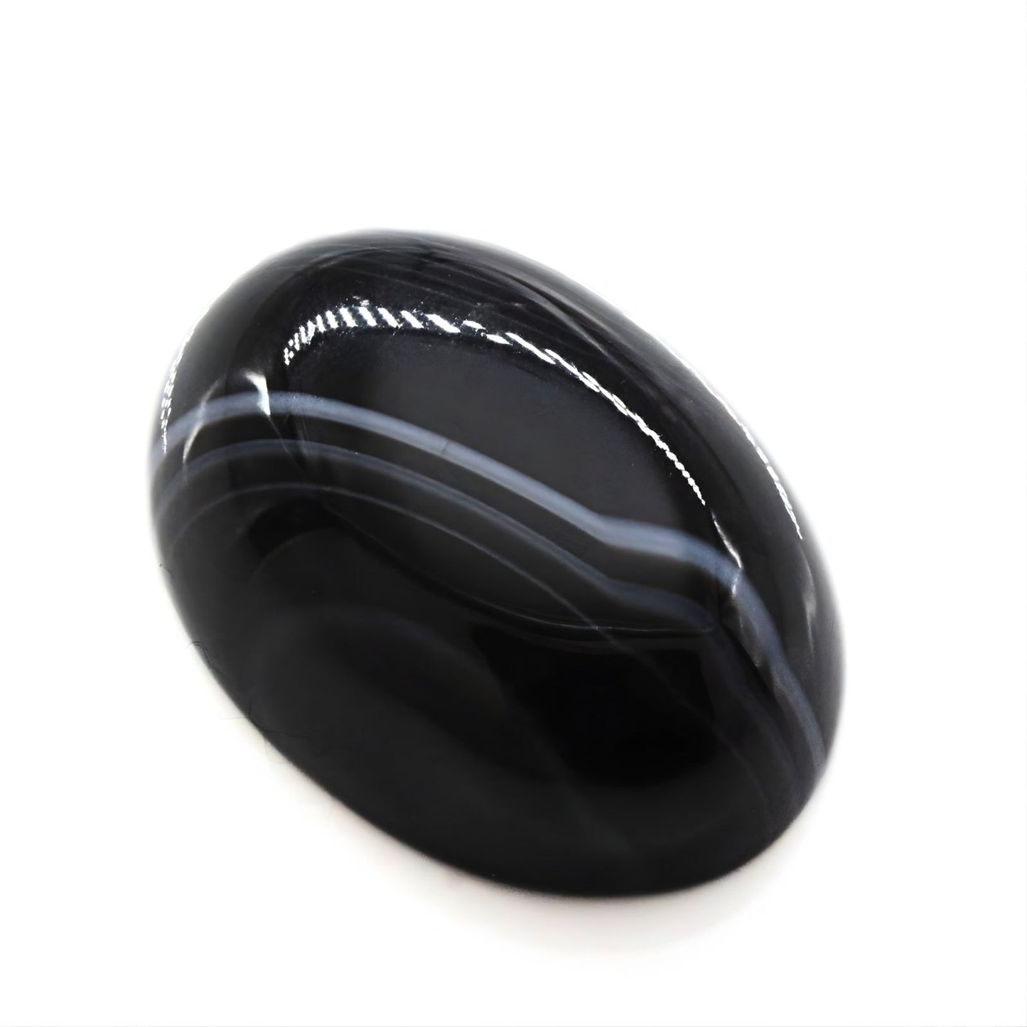 12.9Ct Natural Black and Grey Sulemani Hakik Oval Gemstone