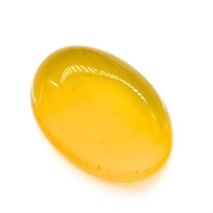 11.6Ct Natural Yellow Agate (Hakik) Oval Gemstone